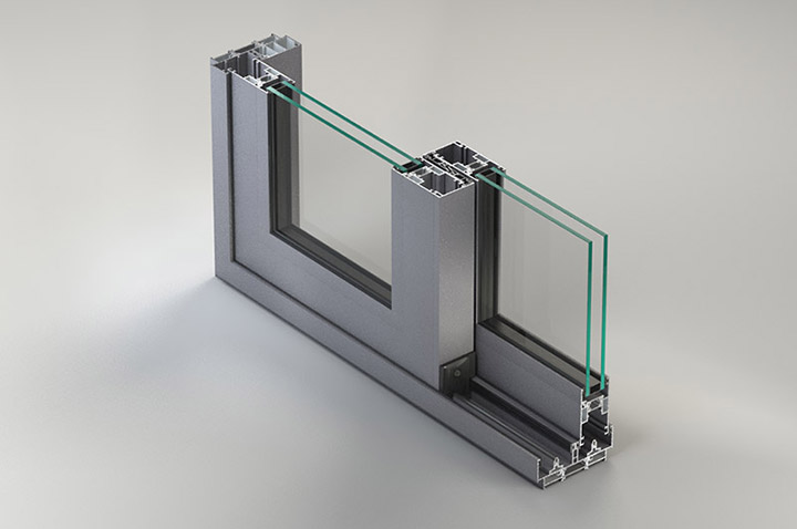 Infissi in alluminio apertura scorrevole serie NC-S 120 STH