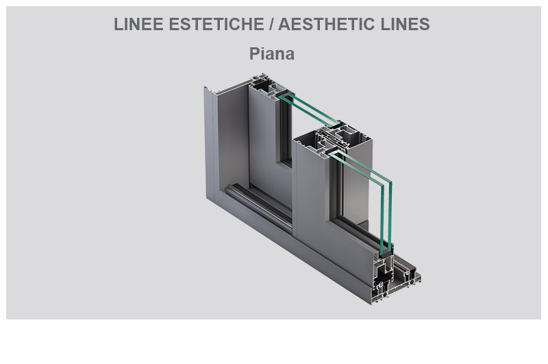 Infissi in alluminio apertura scorrevole serie NC-S 150 STH HES