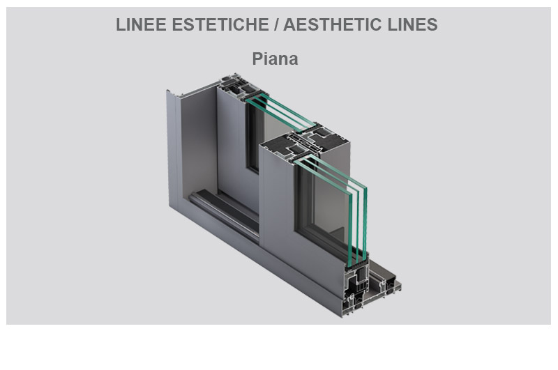 Infissi in alluminio apertura scorrevole serie NC-S 170 STH HES